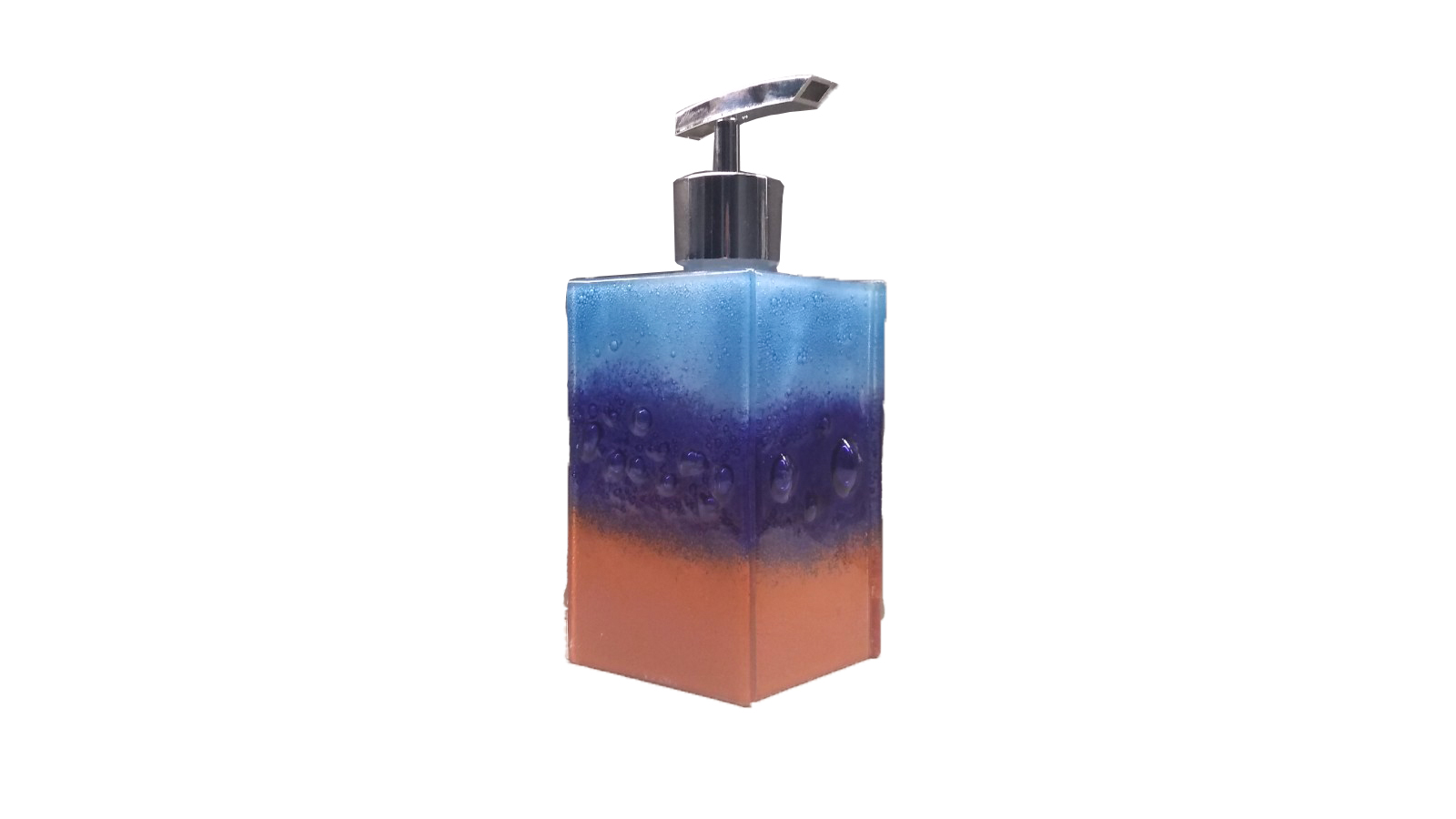 Dispenser para Sabonete Líquido em vidro Abobora e Azuis - Imagem 2