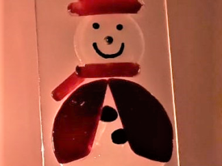 Porta Velas Boneco de Neve