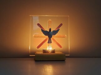 Novo Porta Vela Divino Rosa e Salmão