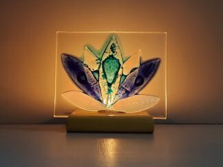 Porta Vela Flor de Lotus Azuis