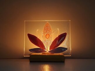 Porta Vela Flor de Lotus Rosas