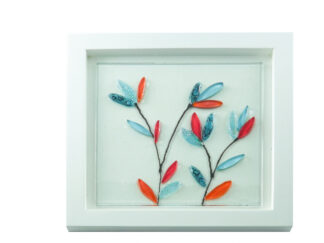 Quadro Flores Vermelhas , Laranjas ,Ocre e Verdes