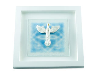 Quadro Divino Espirito Santo Médio Mandala Turquesa