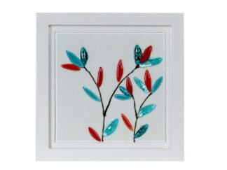 Quadro Flores Vermelhas , Laranjas ,Ocre e Verdes