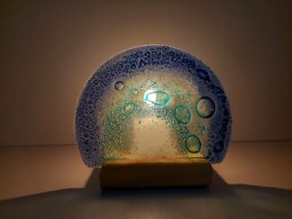 Porta Vela Meia Lua Azul e Turquesa