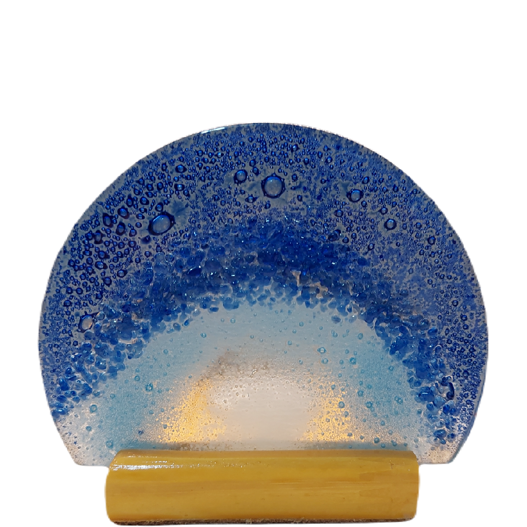 Porta Vela Meia Lua Azuis - Imagem 3