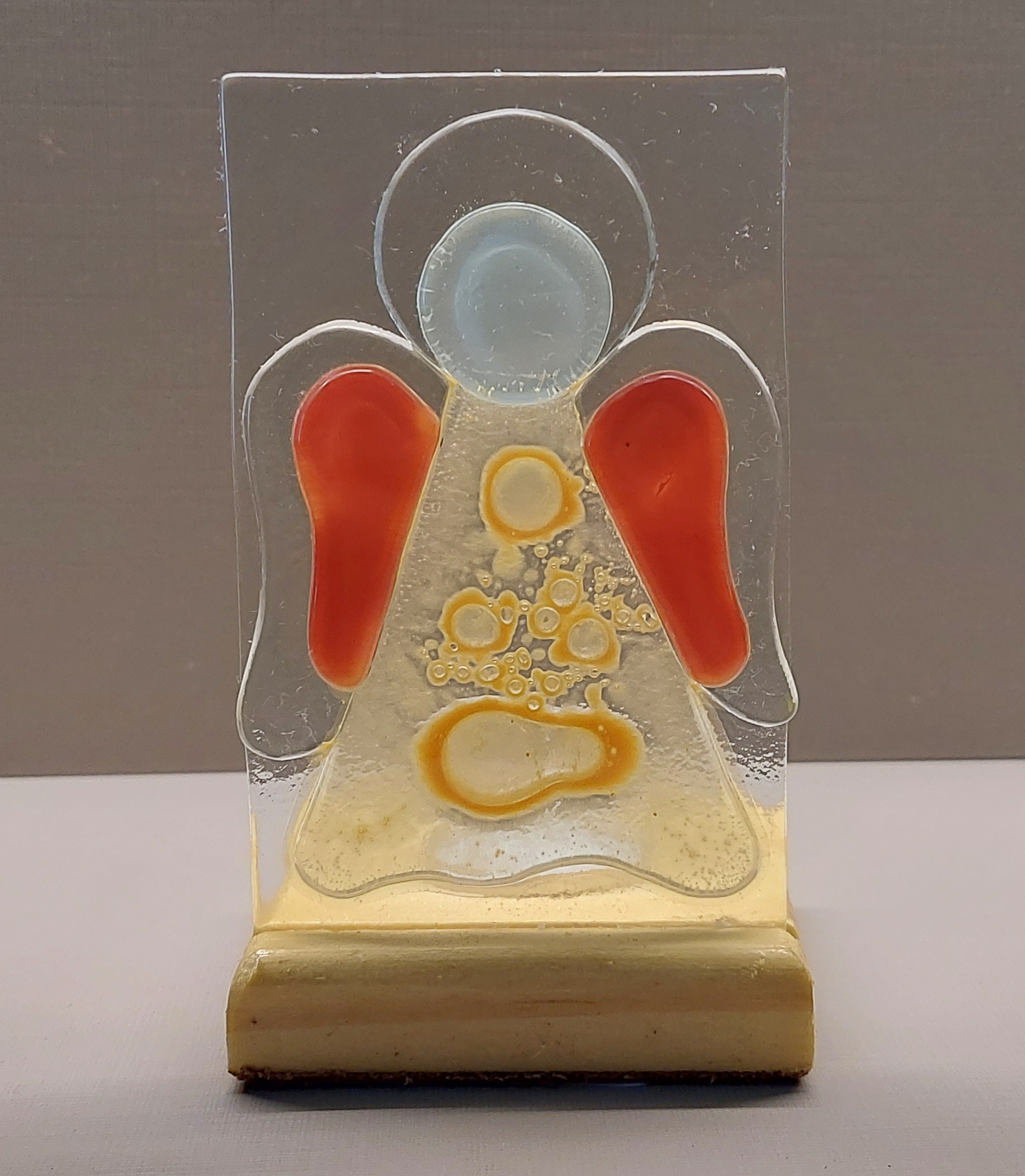 Novo Porta Vela Anjo Amarelo e Laranja